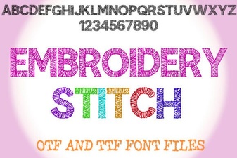 Creative Embroidery Stitch Font for Unique Design Projects