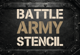 Battle Army Stencil Font for Bold Design Projects