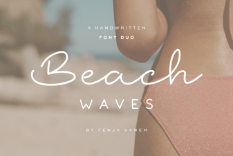 Beach Waves Duo Font for Creative Design Projects