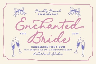 Enchanted Bride Font: Elegant Wedding Typography Design